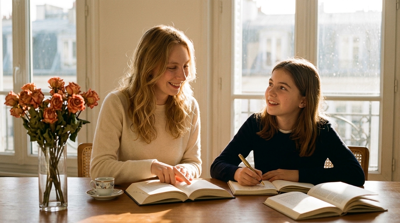 Deux jeunes femmes étudient ensemble